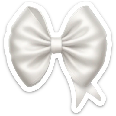 Cute thin white bow coquette many many laces being blown by the air with lighting sticker