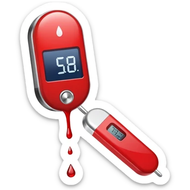 diabetes meter test finger blood sticker
