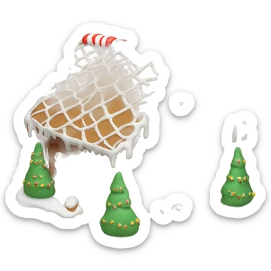 aesthetic gingerbread house sticker