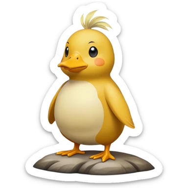 ChatGPT said:
Psyduck standing by a lake, holding its head, with misty mountains behind sticker