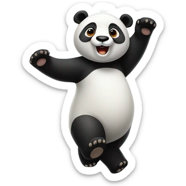 Begging panda reaching for hug  sticker