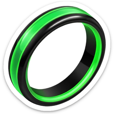 Make it only 1 ring of neon green more black sticker