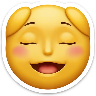 yellow emoji biting lip closed eyes sticker