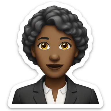 A  middle-aged  black  woman  dressed  in  a  suit. sticker