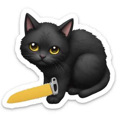 denji chainsaw man cat sticker