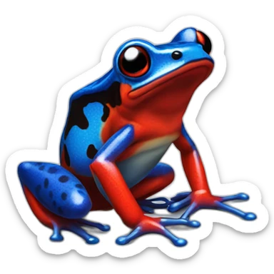 Red And Blue Poison Dart Frog sticker