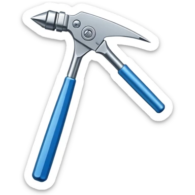 awl with blue handless sticker