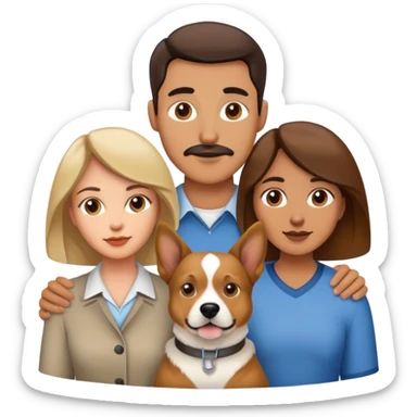 Um homem uma mulher mais um cachorro sticker