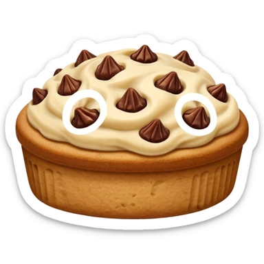 one filled date with like cookie dough topping  sticker