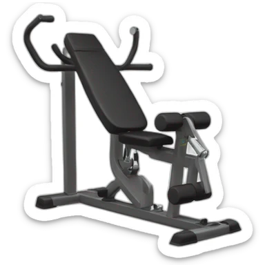 gym machine, leg extension, black sticker