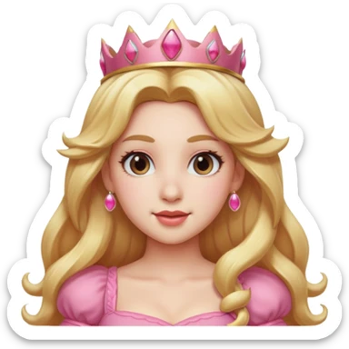 Princess peach head sticker