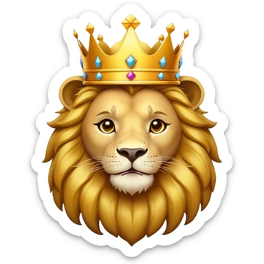 Lion with a Crown sticker