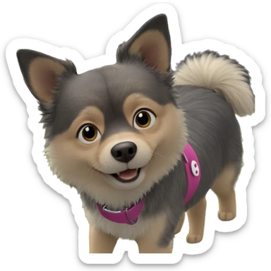 dog gazing at viewer sticker