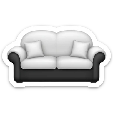 comfy white couch sticker