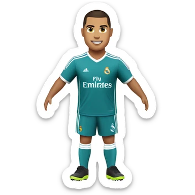 Christano Ronaldo wearing a Real Madrid jersey  sticker