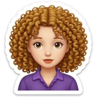 Dios con una niña de rulos sticker