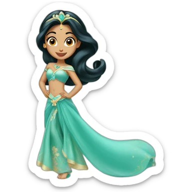 princesse jasmine sticker