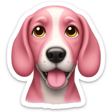 A pink dog sticker