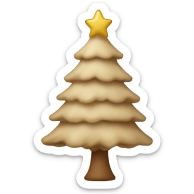 Beige Christmas tree sticker