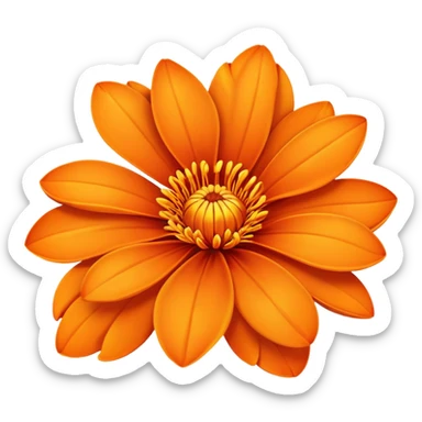 Flower orange  sticker