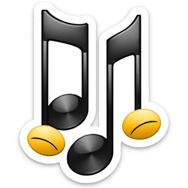 note of silence music sticker