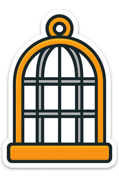 DCA vista come una gabbia stile emoji iphone. sticker