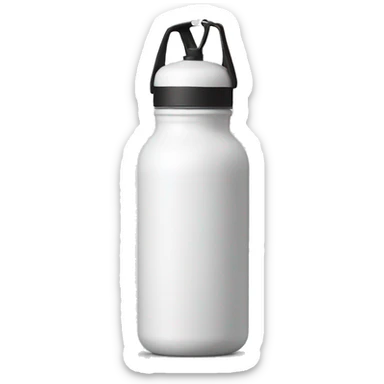 white water bottle with handle on top sticker