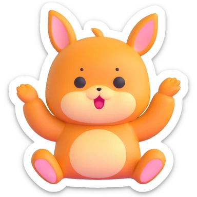 cute laid-back yuru-chara mascot sticker