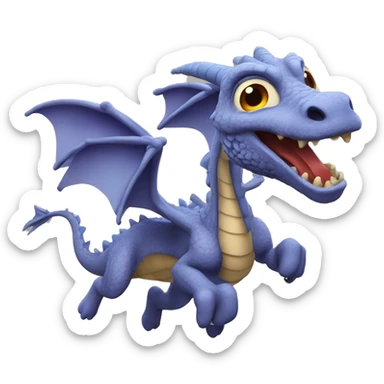 dragón volando con niño montandolo  sticker