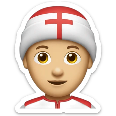 Danish person with danish flag clothing sticker