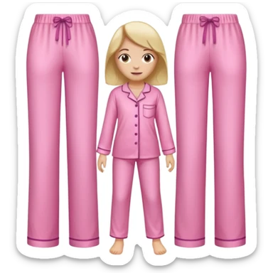 only a pink blouse and pants pijama sticker
