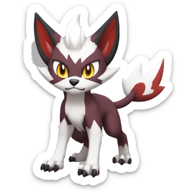 Noivern-Litten-Zorua-Lycanroc-Torracat-Fakemon-hybrid full body sticker