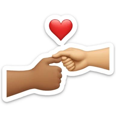 Heart with handshake  sticker