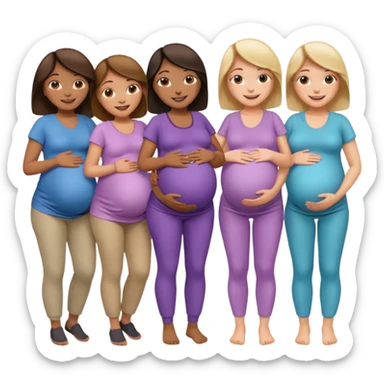 a group of Pregnant women  sticker