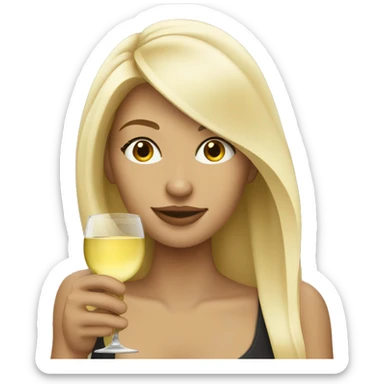 White wine blonde drinking sticker