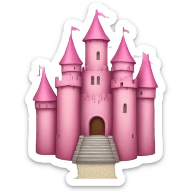 Pink castle sticker
