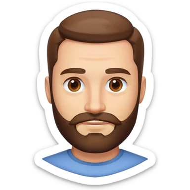 đàn ông, râu quai nón, tóc vuốt, bảnh, đểu, nhếnh miệng nghiêng đầu sticker