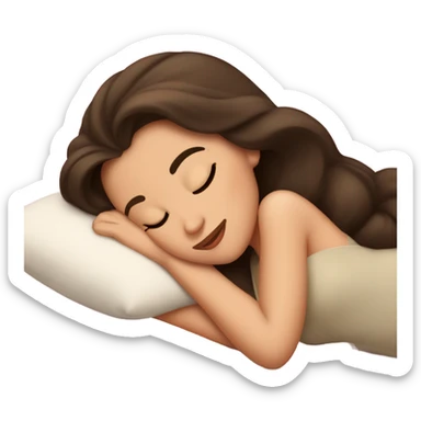 Sleeping brunette beauty Disney sticker