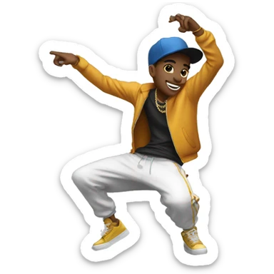 hip hop dancer emoji sticker