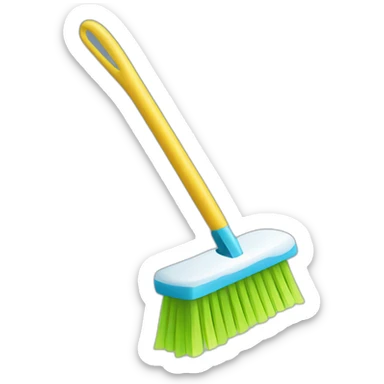 snow cleaning brush sticker