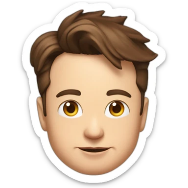 Elon musk avec des cœur dans les yeux  sticker