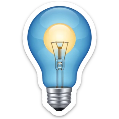 light bulb with small network nodes around sticker