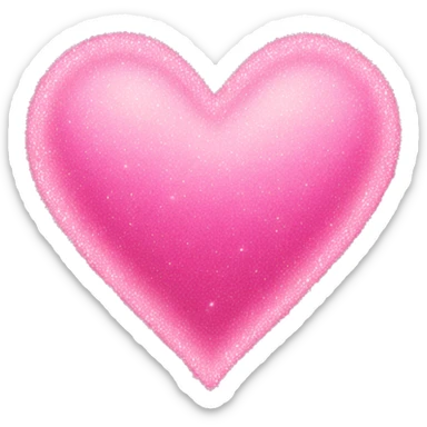 Pink sparkle heart  sticker
