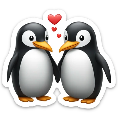Penguins in love sticker