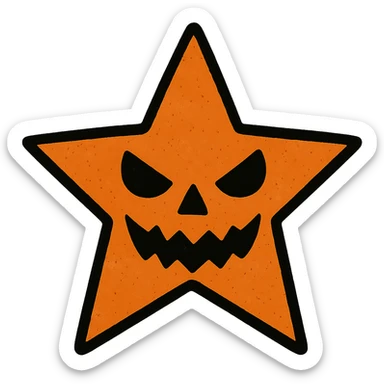 Halloween star, no background sticker