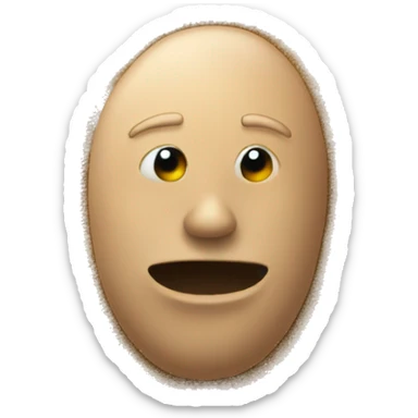 Nose emoji over pile of sand sticker