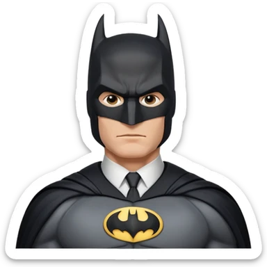 caucasian batman standing sticker
