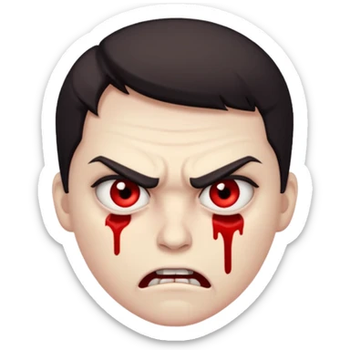 tired killer, bloody eyes. 😡🫩😈 combo sticker