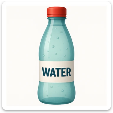 Borjomi water bottle emoji with a different label, variation 4 sticker
