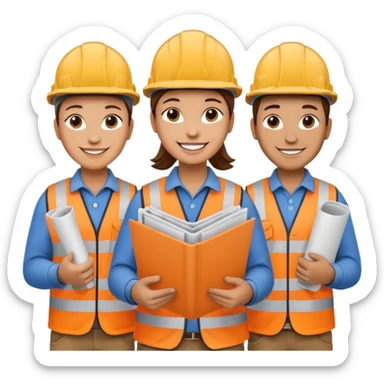 construction workers sticker